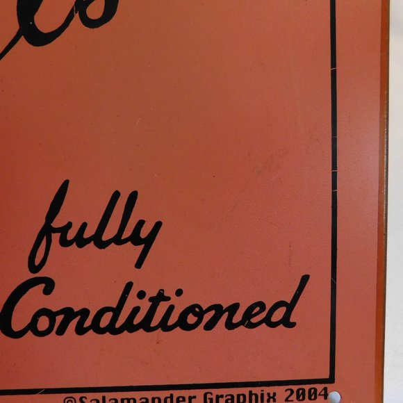 AIRLINE LOUNGE COCKTAILS FULLY AIR CONDITIONED TIN METAL SIGN - Picture 7 of 8